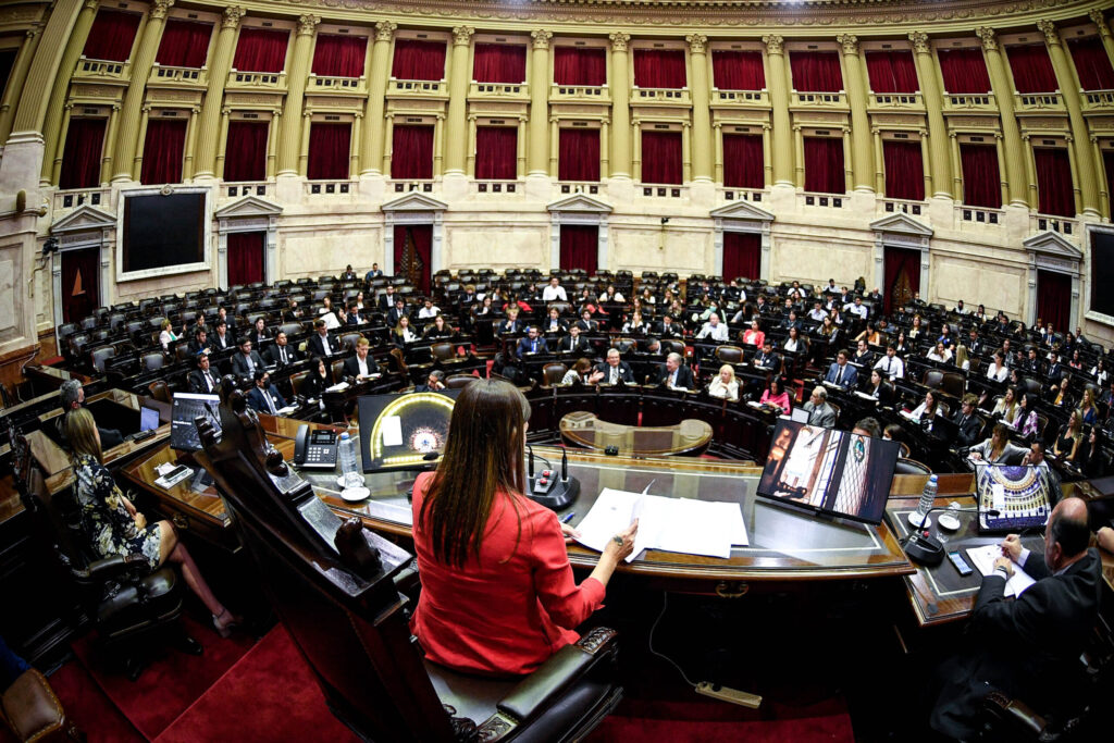Sesion en el recinto del Senado de la Nacion